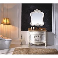Classical wooden bathrooom cabinet made in China with fumigation checking