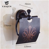 Yanjun True Quality Copper Toilet  Paper Roll Holder With  Flap  Wall Mounted Paper Towel Holder Bathroom Accessories YJ-7857