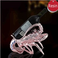 Creative electroplating resin lobster wine racks European luxury home furnishings KTV wine rack wholesale