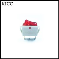 10*28MM Rocker Switch White With lamp KCD3-102N 3Pin 2File Seesaw switch 16A Power switch 5Pcs