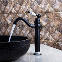 Oil Rubbed Bronze Bathroom Sink Basin Faucet Mixer Tap Single Ceramics Handle  Deck mounted  Faucet