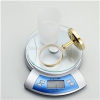 Cup&amp;Tumbler Holder Wall Mounted Golden Finish Single Glass Cup Holder Bathroom Accessories Luxury Toothbrush Holder ZR2658