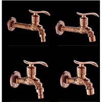 New Style Rose Gold Dragon Carved Bibcocks Faucet Brass Bathroom Washing Machine faucet Bibcock tap Outdoor bathroom mixer