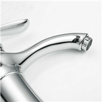 Modern Silver Chrome Kitchen Faucet Cold And Hot Water European Polished Sitting Type Ceramics Spool WashBasin Tap/faucet ak46
