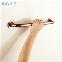 Xogolo quality copper rose gold bathtub armrest bathroom armrest handle the elderly slip-resistant