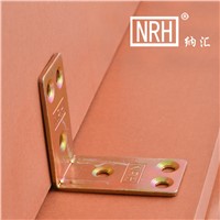 NRH7912 Thick iron corner color zinc triangle bracket fixed angle 90 degree angle  furniture hardware fittings accessories
