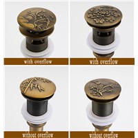 Wholesale and Retail Antique Brass Vessel Sink Drain Bathroom Basin Pop-Up Drain Solid Brass