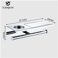 Yanjun 2016 New Style Multi-function Bathroom Shelves With Ashtray Double Roll toilet Paper Holders Bathroom Accessories YJ-8823
