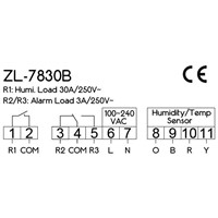 ZL-7830B 30A 100-240VAC Mini Digital Air Humidity Controller incubator Meter Sensor higrometre hygrostat station lilytech