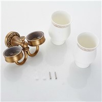 New Arrival Brass Antique Holder Cup&amp; Holders  Toothbrush Holder Bathroom Accessories