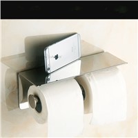 Modern 304 Stainless Steel Paint Toilet Paper Holder Mobile Phone Holder Tissue Box Wall Mount Bathroom Accessories og8