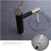 becola new design brass faucet gold plated handle bathroom faucet fashion black basin tap F-0069