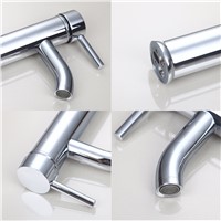 Solid Brass Basin Faucet Hot&amp;amp;amp;Cold Water Tap Single Handle Wash Chrome Finish  Bathroom Sink Mixer Taps With Hose