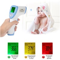 Digital Thermometer LCD Non-contact IR Infrared Thermometer Forehead Body Surface Temperature Measurement Data Hold Function
