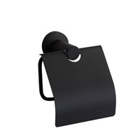 New Design Modern 304 Stainless Steel Black Toilet Paper Holder Rubber Brush Roll Holder Paper Box Mounting Bathroom Products k6