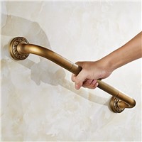 European Antique Bathroom Solid Brass Grab Bar For Safety Non Slip Toilet Seat Rack Wall Mount Carved Bathroom Accessories AC