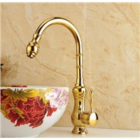 fashion high quality basin tap Gold art carved cold and hot  bathroom basin faucet  sink faucet luxury water tap kitchen faucet