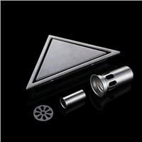304 solid stainless steel 233*177*104mm Triangle anti-odor floor drain bathroom invisible shower floor drain