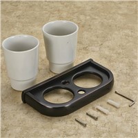 European black Copper toothbrush cups Cup Holder mouthwash cup Antique Tumbler Holders Bathroom Accessories