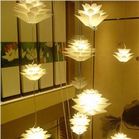 NFLC-Lotus Shape DIY Ceiling Lamp Shade Christmas Decor White