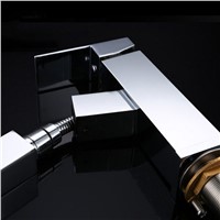 Single Hole Mixed With Water Basin Faucet Kitchen Hot And Cold Control Basin Pull-out Type Faucets Bathroom Brass Water Tap