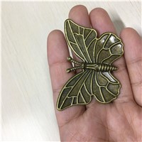Bronze Tone Filigree Butterfly Embellishments Decorative DIY Findings,6*4cm,750PCs