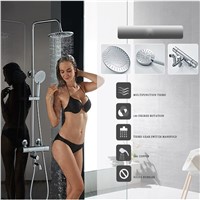 Best quality Bath and Shower Faucet Set Wall Mounted Control Temperature Thermostatic Shower Mixers Tap with Handshower Chrome