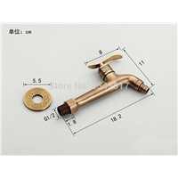 Laundry Faucet Single Cold Antique Brass Wall Mount  Washing Machine Water Taps  Bibcocks Cold Crane ZR218