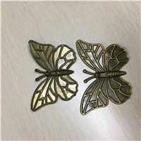 Bronze Tone Filigree Butterfly Embellishments Decorative DIY Findings,6*4cm,30PCs