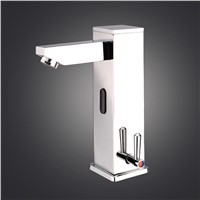 Integrated Hands Free Brass Automatic Infrared Sensor Faucet Hot Cold Bathroom Tap Sensor Touchless Water Saving Faucet Mixer