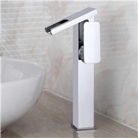 Brass Chromed Water Power Tap temperature controlled 3 colors LED waterfall faucet Deck mounted bathroom basin faucet LT-517C