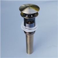 Kitchen Bathroom Sink Basin Standard Bronze Push Down Pop Up Click Clack Waste Waterlet Drains with Overflow Hole