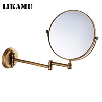 Antique Mirror Bathroom Float Mirror Magnifying Mirror Double Sided  8&amp;amp;quot; Wall Mounted Bathroom Mirror with golden finished