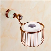 Copper Jade Rose Gold Marble Paper Towel Basket storage Basket Bathroom Toilet Paper Holder bathroom accessories 7134