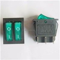 KCD3 Double row Double switch Rocker switch 250V15A KCD3 6 Pin