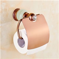Copper Rose Gold Paper Towel Rack Toilet  Paper Holder Jade Marble Toilet Paper Carton Box Bathroom accessories 7151
