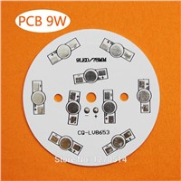 9W LED PCB, 78mm for 9pcs LEDs, aluminum plate base, Aluminum PCB Printed Circuit Boards, high power 9W LED DIY PCB