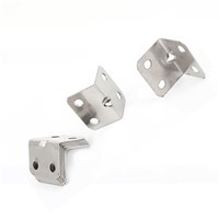 CSS Stainless Steel Corner Braces Angle Brackets Silver Tone 8PCS