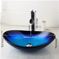 US Brass Glass Vessel Sink Drain Bathroom Sink Faucet Round Taps Counter Top  Water Combo Set Mixer Vanity Stream Spout