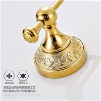 Towel Rack Double Hanging Pendant European Antique Gold Plated Bathroom Towel Bar 2 Layers Wall Mounted Bathroom Accessories