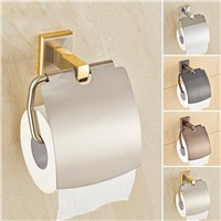 Modern Gold/black/silver Copper Toilet Paper Holder Tissue Box Antique Solid Brass Polished Roll Holder Bathroom Accessories H36