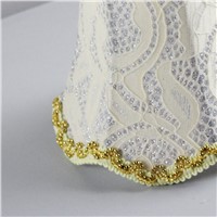DIA 13.5cm/5.31 inch off white lace wall lamp shades, chandelier lamp shades, Clip on