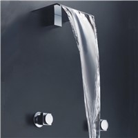 Basin Faucets Wall Mounted Bathroom Sink Taps Chrome For Shower Crane Lavatory Waterfall Silver 2 Handle Shower Set LT-301B