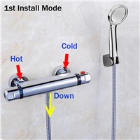 EVERSO Thermostatic Mixer Shower Faucets Thermostatic Mixing Valve Bathroom Shower Set Thermostatic Shower Faucet