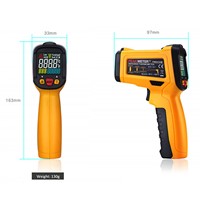 PEAKMETER PM6530A Infrared Thermometer Non-contact Digital Colorful Display Temperature Gun K-type Probe for Cooking Households