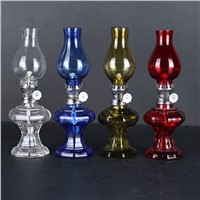2017 European Best Selling Decorative Lights High 16.5cm Vintage Glass Kerosene Lamp Romantic Couple Camping Candlesticks Home