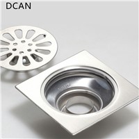 DCAN Floor Drain SUS304 Square Shower Drainer Grate Waste Tile Insert Square Floor Waste Grates Bathroom Drains Drain Strainers