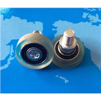 Diameter:20mm 696RS Rubber Pulley With Shaft Screw Guide Bearing Pulley Wheel