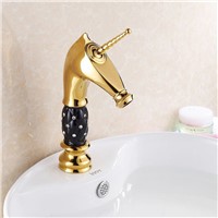 Basin Faucets Horse Head Luxury Brass Taps Crystal Home Decoration Classic Bathroom Tap Hot and Cold Mixer Crane Water Tap 818KB
