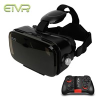 2017 ETVR Immersive Virtual Reality 3D Glasses Google Cardboard VR Box Headset 120 Degrees FOV + Bluetooth Gamepad Controller